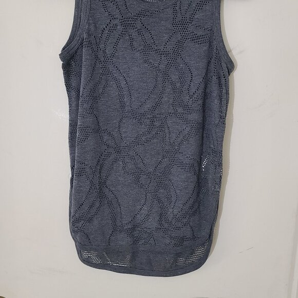 Gap Womens Shirt Size S Gray Open Knit Soft Sleeveless Lightweight Flowy Casual - Picture 6 of 6
